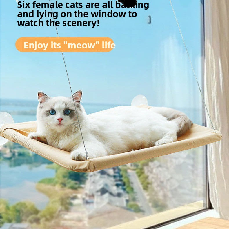 Pet bed suction cup hanging system