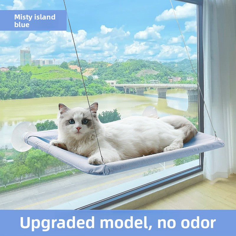 Pet bed suction cup hanging system