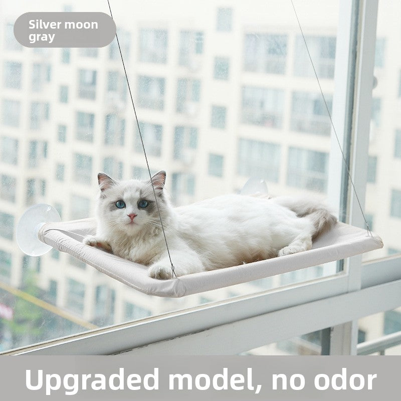 Pet bed suction cup hanging system