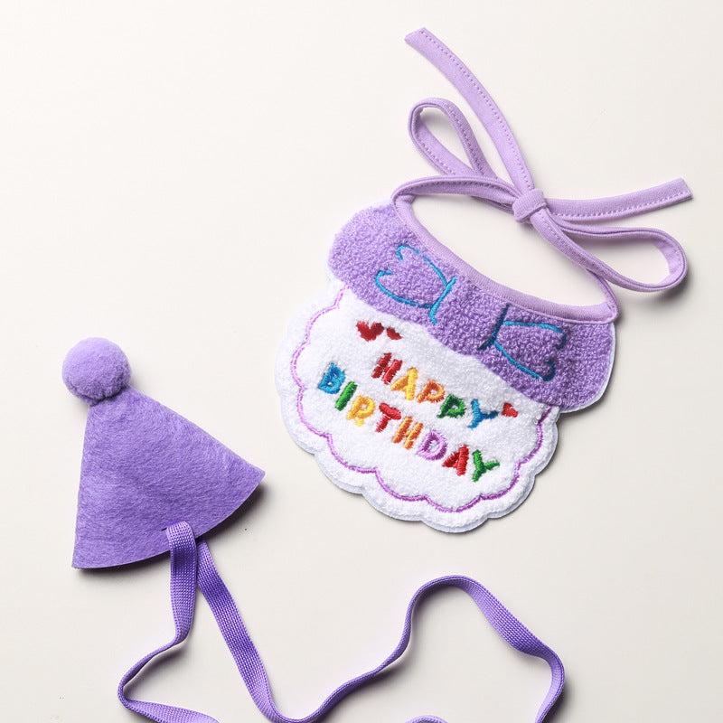Pet birthday hat & bib