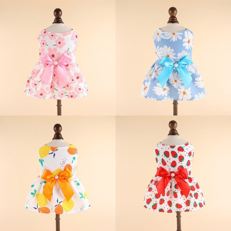 Pet Bow Print Dress
