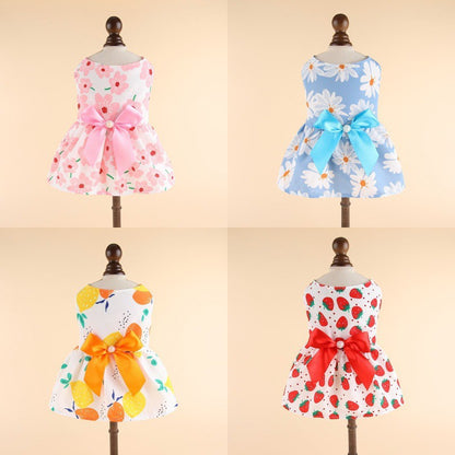 Pet Bow Print Dress