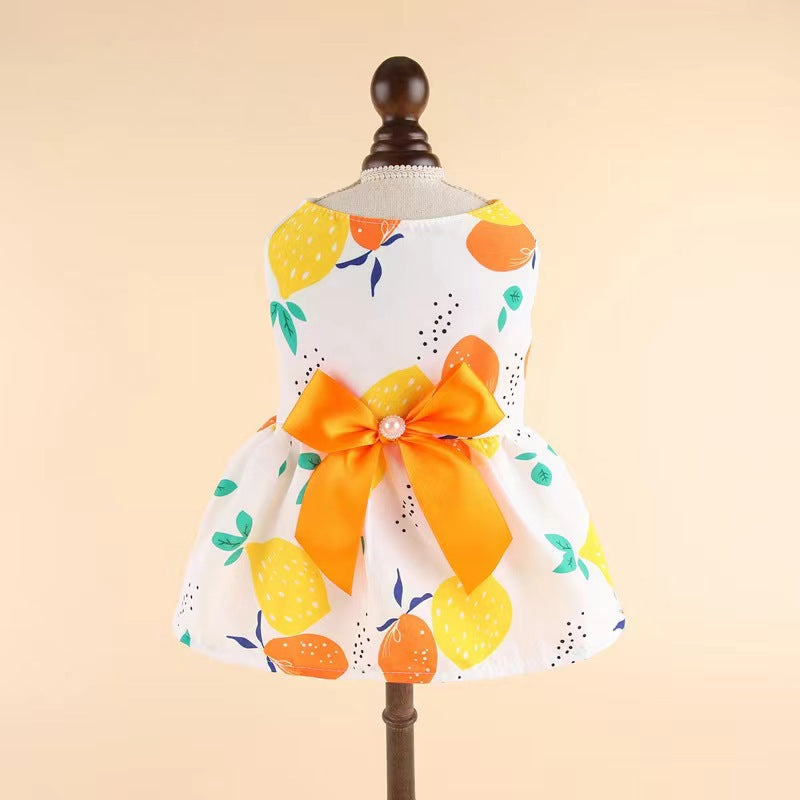Pet Bow Print Dress