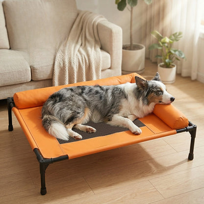 Pet Camp Bed for Dogs and Cats, Suitable for All Seasons, Breathable and Cool in Summer, Moisture-Proof, Removable and Washable, Off the Ground, for Small and Medium-Sized Dogs