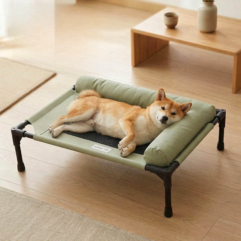 Pet Camp Bed for Dogs and Cats, Suitable for All Seasons, Breathable and Cool in Summer, Moisture-Proof, Removable and Washable, Off the Ground, for Small and Medium-Sized Dogs