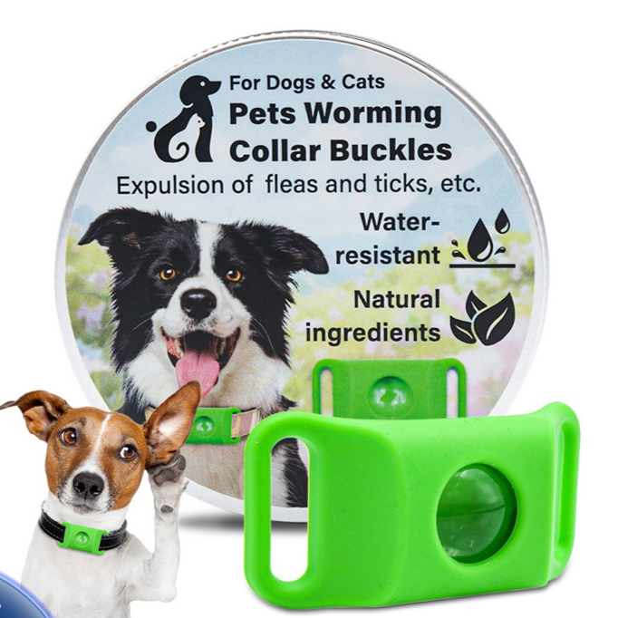 Pet Cat Dog Button Silicone Collar