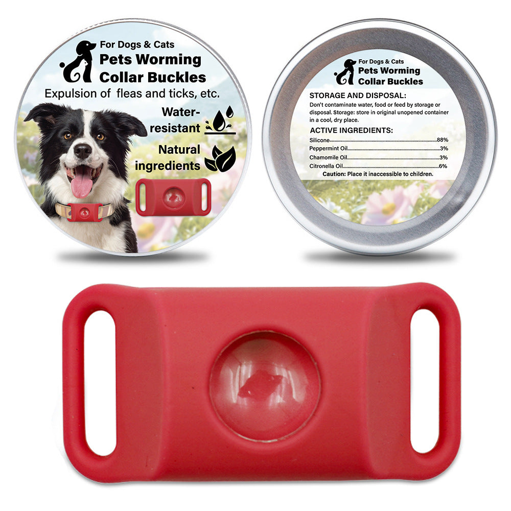 Pet Cat Dog Button Silicone Collar