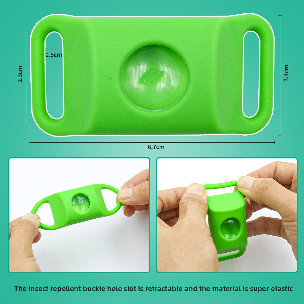 Pet Cat Dog Button Silicone Collar