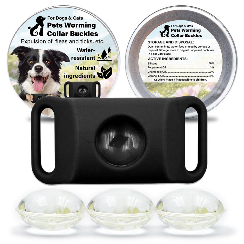 Pet Cat Dog Button Silicone Collar
