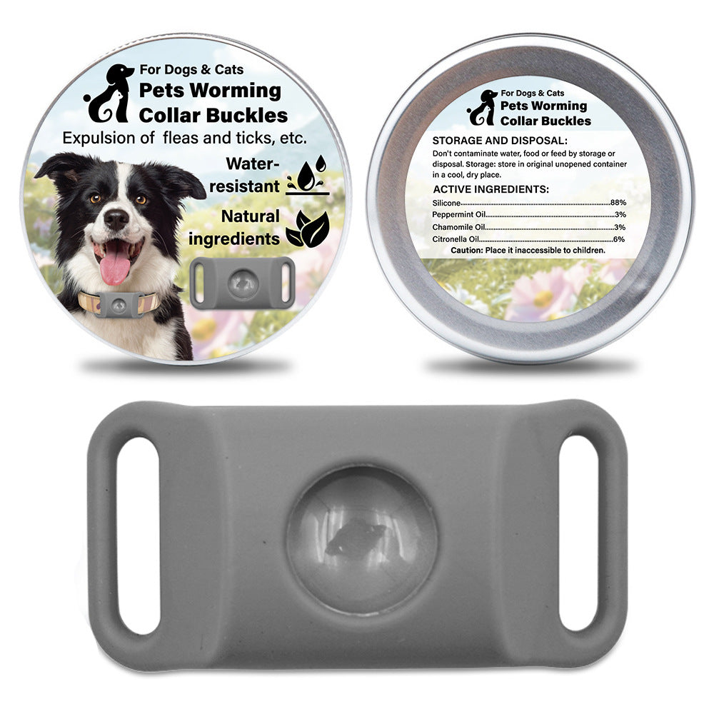 Pet Cat Dog Button Silicone Collar
