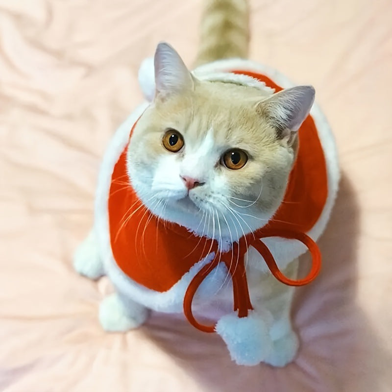 Pet Christmas Party Dog Cloak Pet Cat Hat Shawl suit