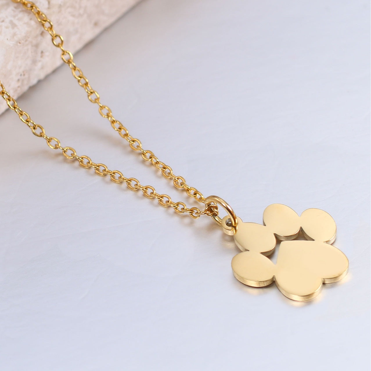 Pet Claw Pendant Necklace Stainless Steel Adjustable Chain
