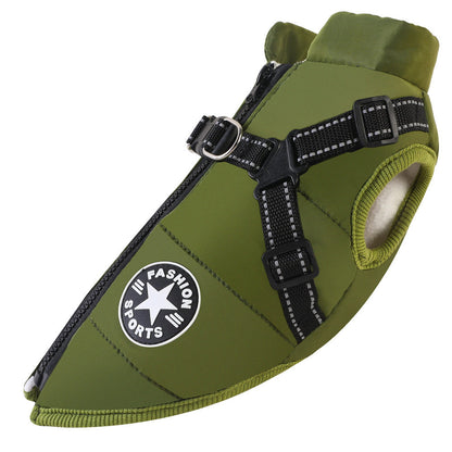 Pet clothing cotton jacket
