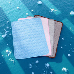 Sky blue-ice silk mat