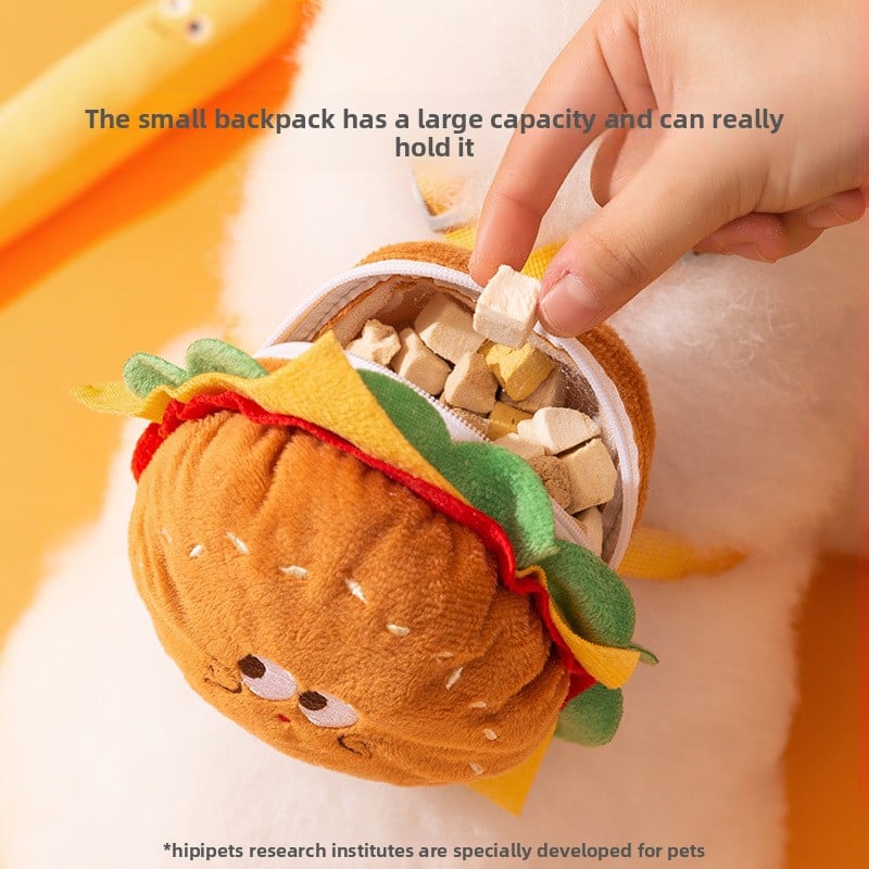 Pet Cute Hamburger Fries Backpack Traction Rope Cat Vest Dog Chest Strap Dog Walking Rope Supplies