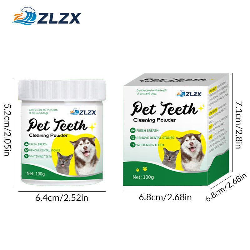 Pet Dental Cleaning Powder with Seaweed and Beef Flavor