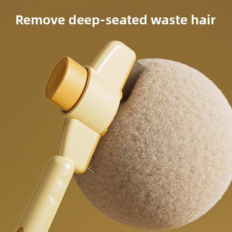 Pet Deshedding Brush with Massage Function