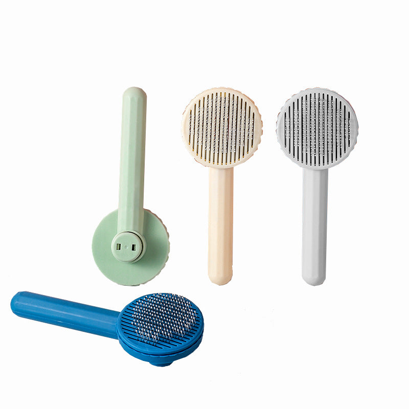 Pet deshedding pin brush