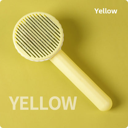 Pet deshedding pin brush