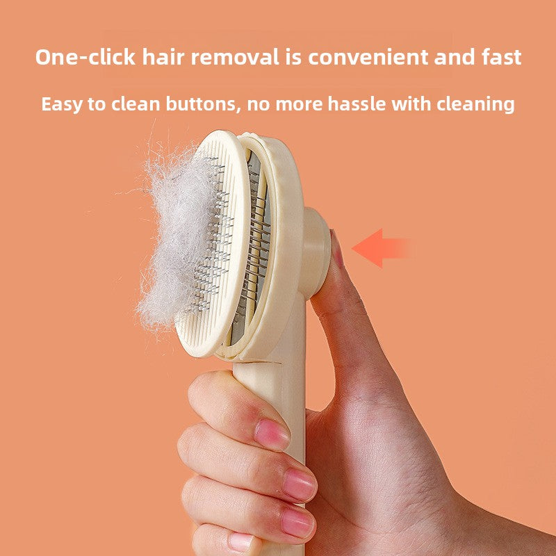Pet deshedding pin brush