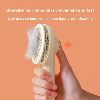 Pet deshedding pin brush
