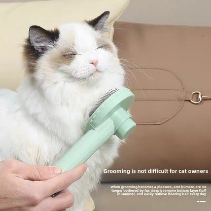 Pet deshedding pin brush