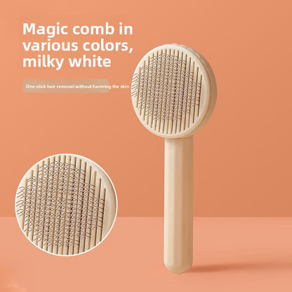 Pet deshedding pin brush
