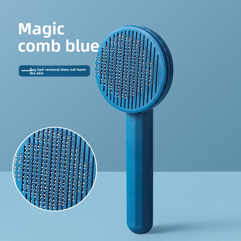Pet deshedding pin brush
