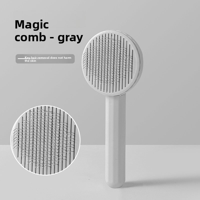Pet deshedding pin brush