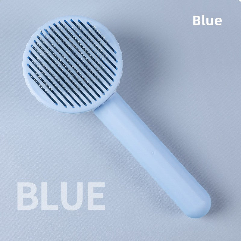 Pet deshedding pin brush