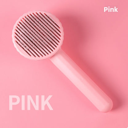 Pet deshedding pin brush