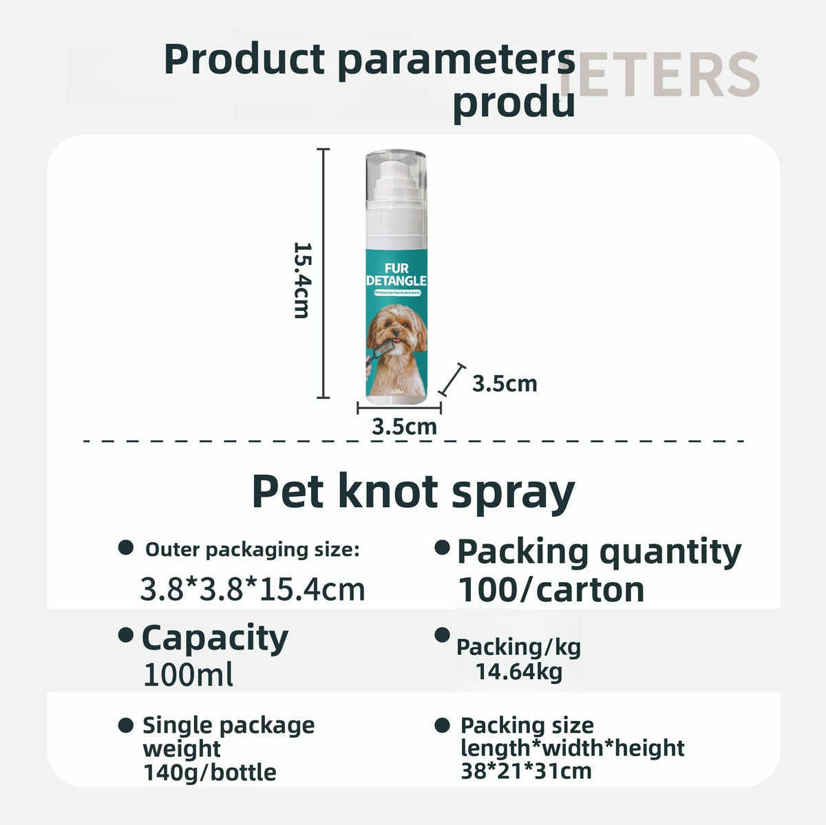 Pet Detangling Spray