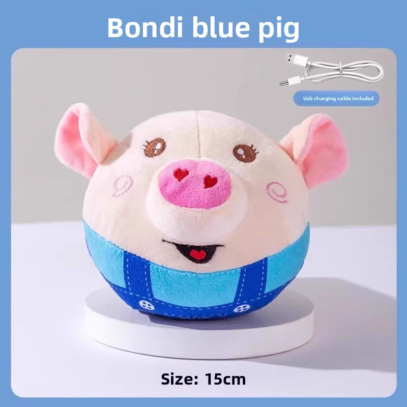 Pet Dog Bite-Resistant Jumping Ball Toy with Sound and Singing Features