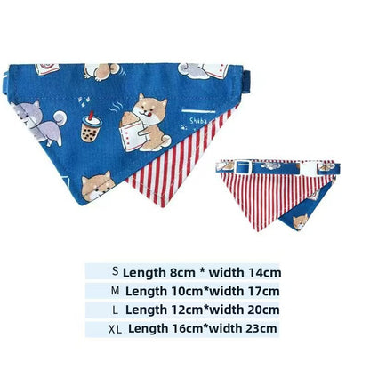 Pet Dog Cat Scarf Collar Triangle Towel