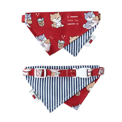 Pet Dog Cat Scarf Collar Triangle Towel
