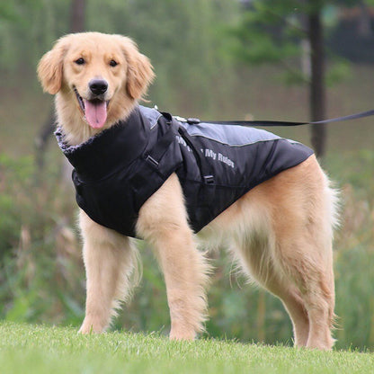 Pet Dog Clothes Autumn and Winter Dog Winter Warm Medium and Large Dog Corgi Autumn and Winter Fleece-Lined Thickeneded Non-Stick Wool Cotton Clothes