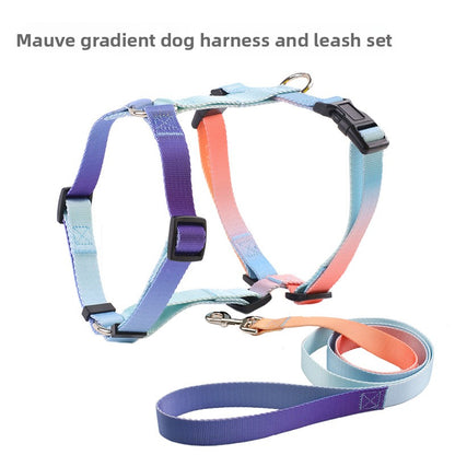 Pet Dog Collar Chest and Back Leash