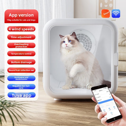 Pet drying cabinet
