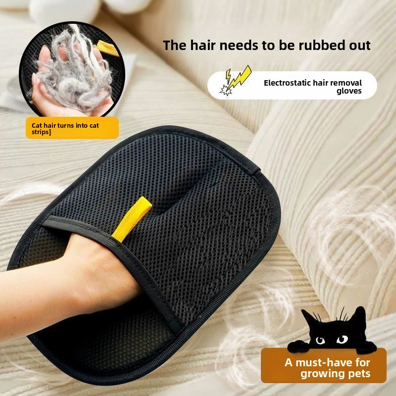 Pet electrostatic depilation gloves