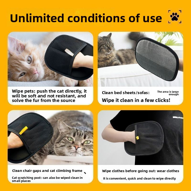 Pet electrostatic depilation gloves
