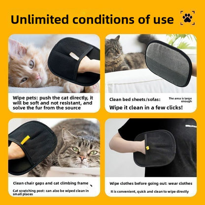Pet electrostatic depilation gloves