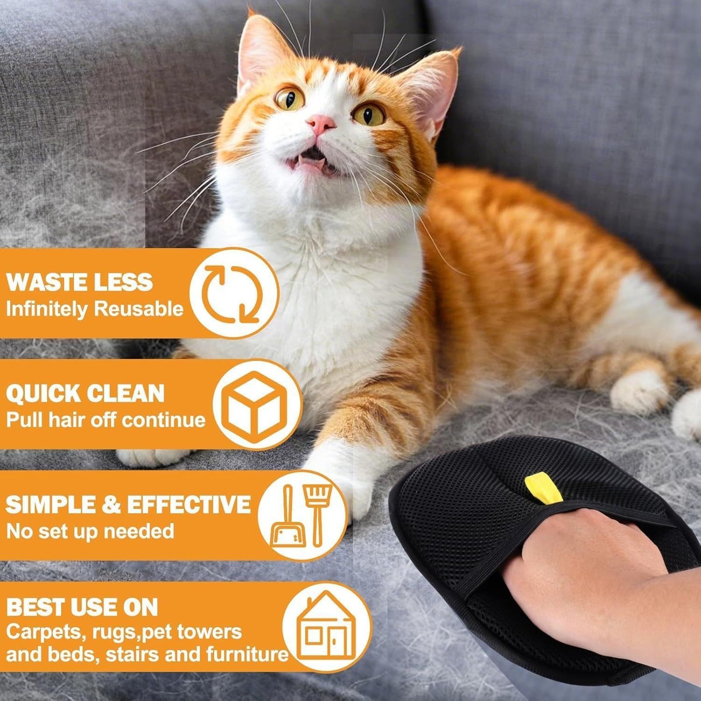 Pet Electrostatic Hair Removal Gloves