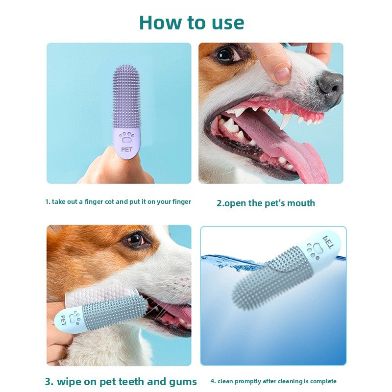 Pet Finger Toothbrush for Cats and Dogs
