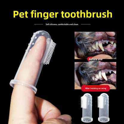 Pet finger toothbrush