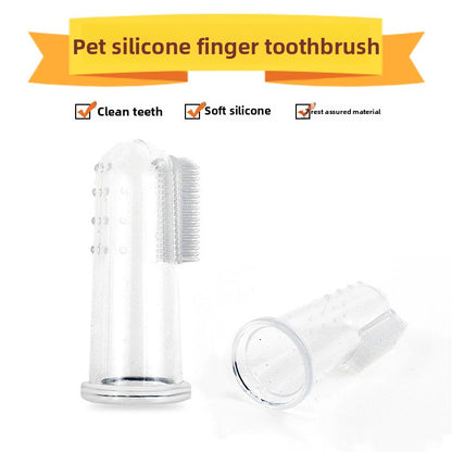 Pet finger toothbrush
