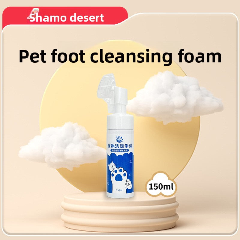 Pet foot cleaning without soap