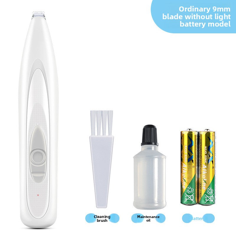Pet Foot Hair Trimmer Electric Clipper with Light