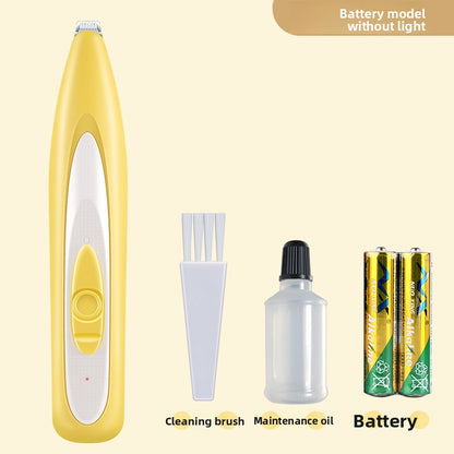 Pet Foot Hair Trimmer Electric Clipper with Light