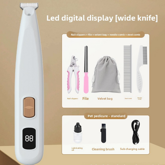 Pet foot shaving device