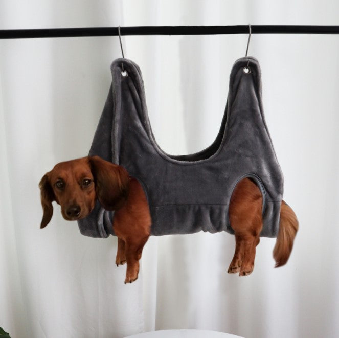 Pet grooming hammock